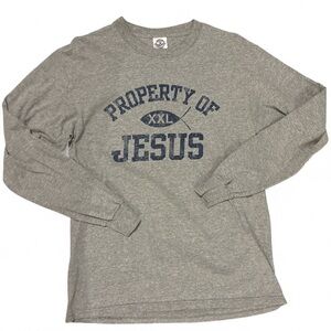 Vintage Delta Property of Jesus Christian Long Sleeve Shirt M USA/Y2K Tee